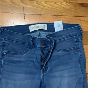 blue abercrombie & fitch jean leggings